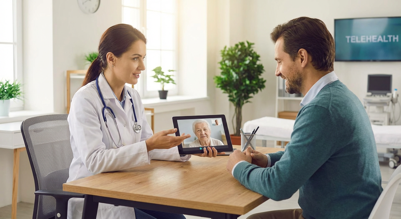 Telehealth consultation with provider